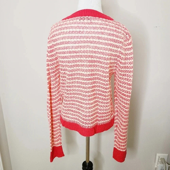 New WAYF Pink & Cream Striped Sweater L - Picture 5 of 8
